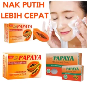Original exclusive papaya whitening soap with vitamin A,C&E Malaysia.